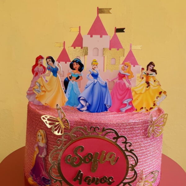 Arquivo de Corte Topo de Bolo Princesas Disney - em Studio - Image 2