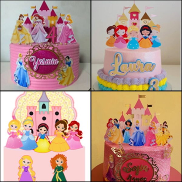 Arquivo de Corte Topo de Bolo Princesas Disney - em Studio