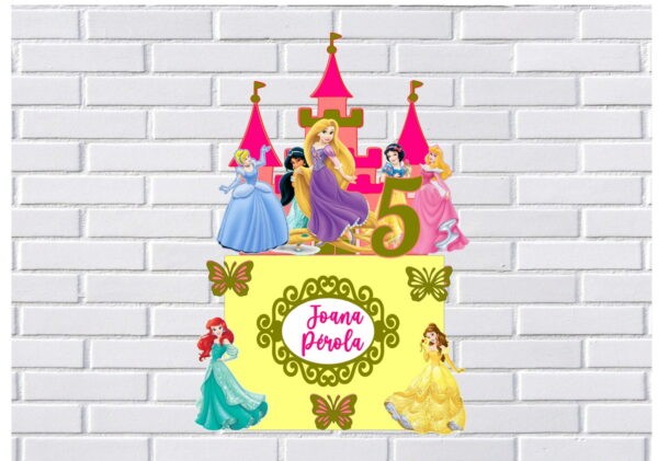 Arquivo de Corte Topo de Bolo Princesas Disney Flexi Foison - Image 2