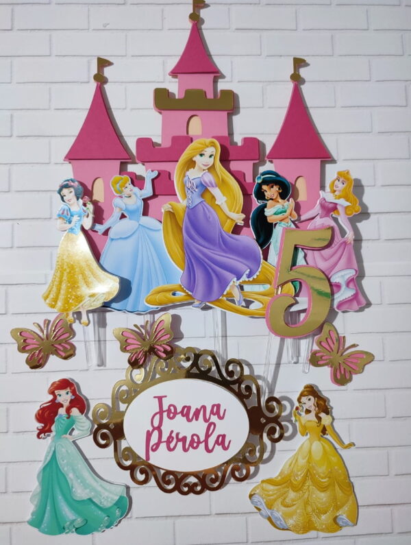 Arquivo de Corte Topo de Bolo Princesas Disney Flexi Foison