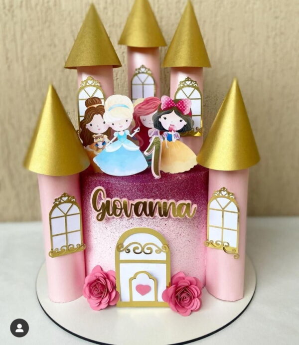 Arquivo de Corte - Topo de Bolo Princesas Disney