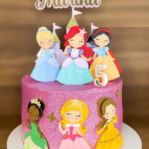 Arquivo de Corte Topo de Bolo Princesas Disney