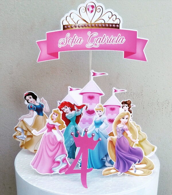 Arquivo de Corte Studio - Topo de Bolo Princesas (006)