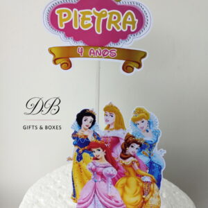COMBO + Arquivo de Corte - Topo de Bolo Princesas