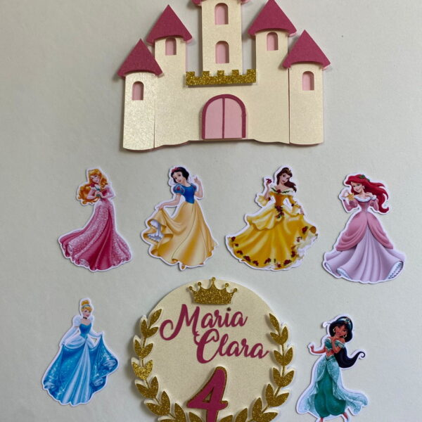 Arquivo de Corte Topo de Bolo Princesas - Imagem 2