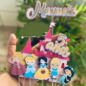 Arquivo de corte Topo de Bolo Princesas STUDIO COD:2163