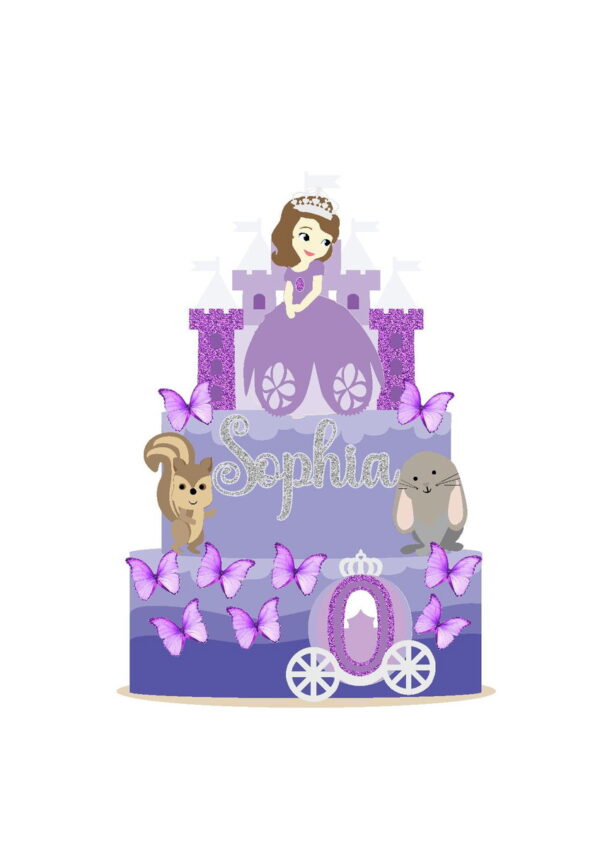Arquivo De Corte Topo De Bolo Princesinha Sofia Camada