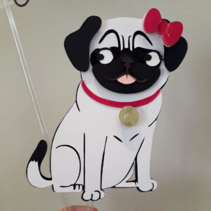Arquivo de Corte Topo de Bolo Pug Cachorrinho