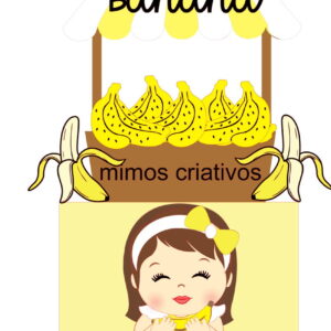 Arquivo De Corte Topo De Bolo Quitanda Banana