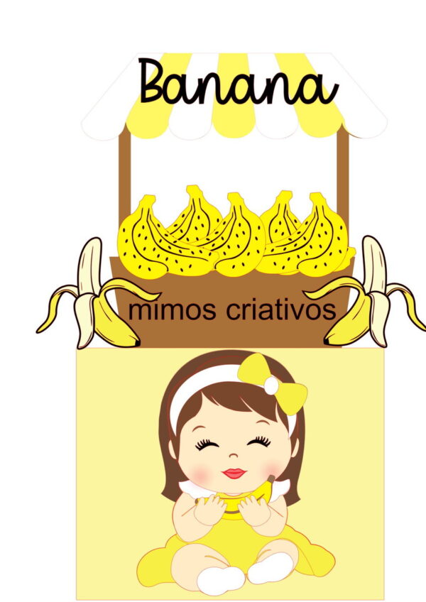 Arquivo De Corte Topo De Bolo Quitanda Banana