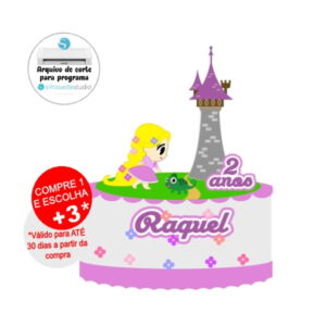 Arquivo de Corte Topo de Bolo Rapunzel