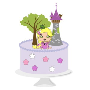 Arquivo de Corte Topo de Bolo Rapunzel Bebê