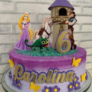 Arquivo de Corte Topo de Bolo Rapunzel Enrolados