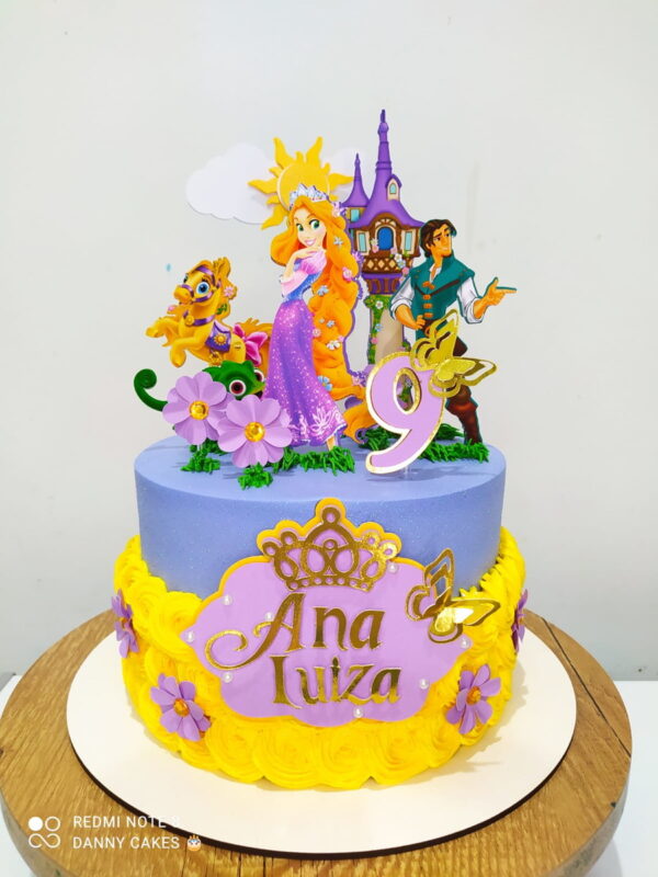 Arquivo de Corte Topo de Bolo Rapunzel Enrolados