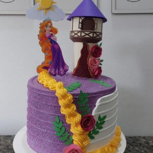 Arquivo de Corte Topo de Bolo Rapunzel Enrolados