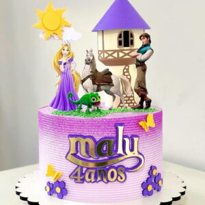 Arquivo de corte topo de bolo Rapunzel