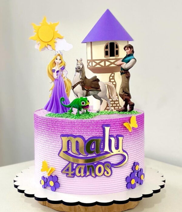 Arquivo de corte topo de bolo Rapunzel