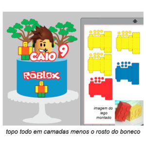 Arquivo De Corte Topo De Bolo Roblox 4 + Brinde