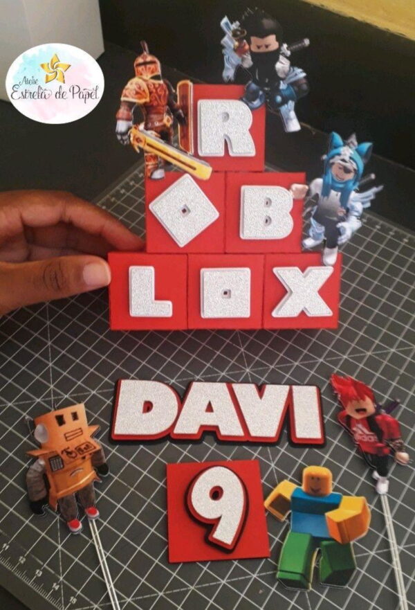 Arquivo de corte topo de Bolo Roblox - Imagem 3