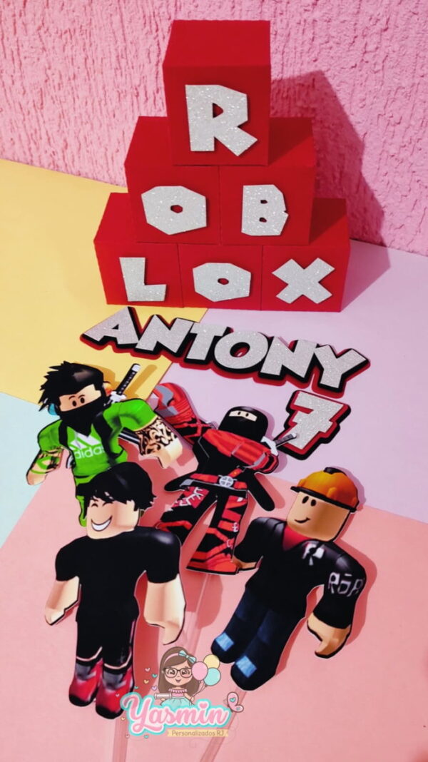 Arquivo de Corte Topo de Bolo Roblox Caixa 3d - Imagem 2