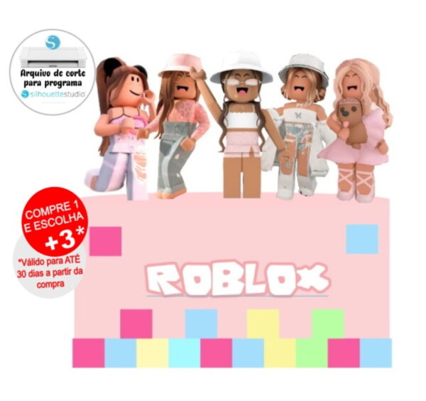 Arquivo de corte topo de bolo roblox girl