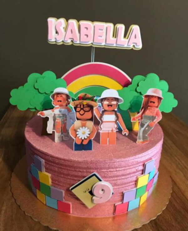 Arquivo de Corte Topo de Bolo Roblox Menina18