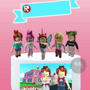 Arquivo de corte topo de bolo Roblox Menina #2 PDF/JPG
