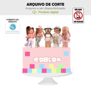 Arquivo de Corte Topo de Bolo Roblox Menina