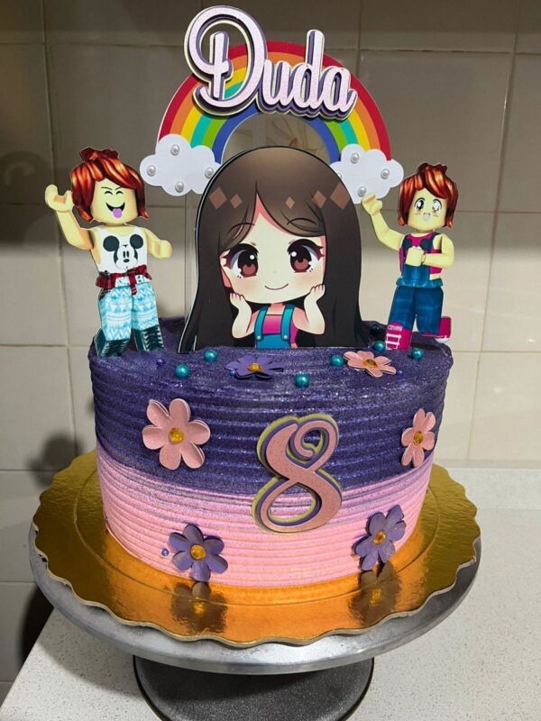 Arquivo de Corte Topo de Bolo Roblox Menina - Imagem 2