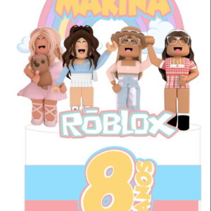 Arquivo de Corte Topo de Bolo Roblox Meninas 01