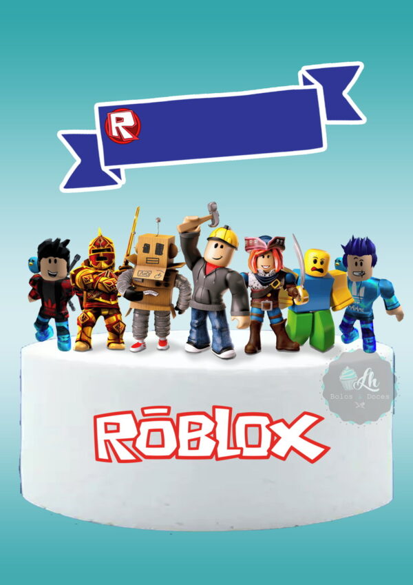 Arquivo de corte Topo de Bolo Roblox Menino #1 PDF/JPG