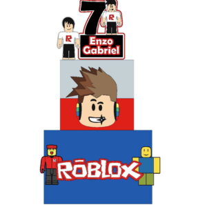 Arquivo de Corte Topo de Bolo Roblox Menino Camadas