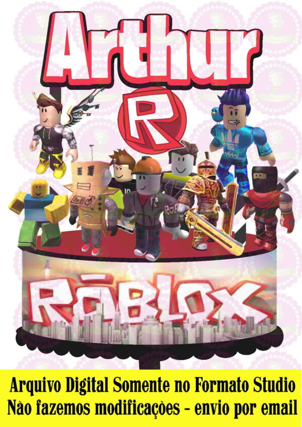 ARQUIVO DE CORTE - TOPO DE BOLO ROBLOX REF 290