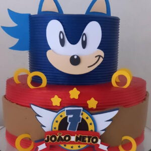 Arquivo de Corte Topo de Bolo Rosto do Sonic