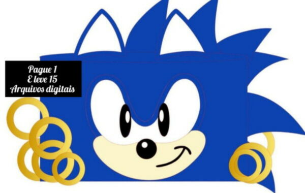 Arquivo de Corte-topo de Bolo Rosto Sonic