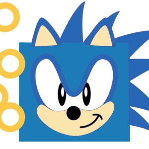 Arquivo de Corte Topo de Bolo Rosto Sonic em Camadas #446