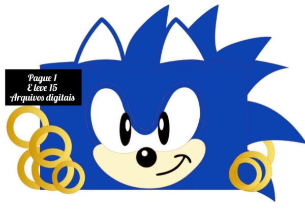 Arquivo de Corte-topo de Bolo Rosto Sonic