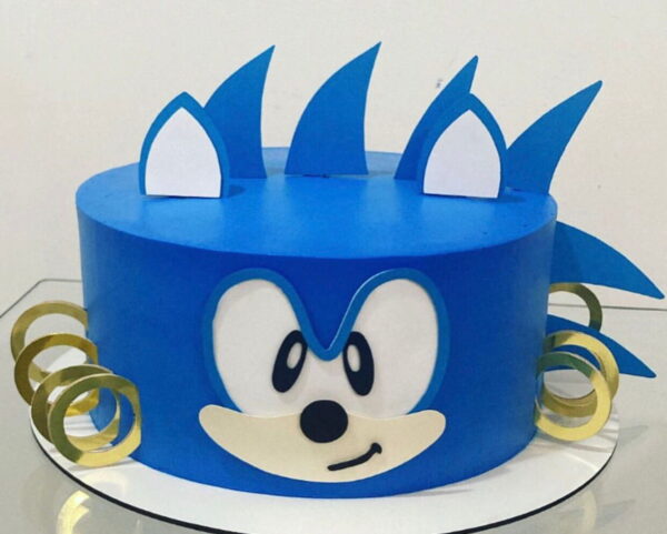 235 - Arquivo de Corte Topo de Bolo Rosto Sonic