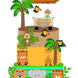 Arquivo de Corte Topo de Bolo Safari Studio