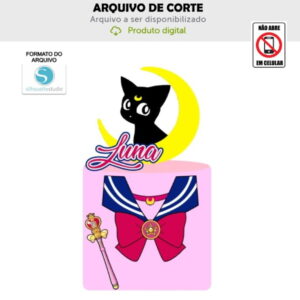 Arquivo de Corte Topo de Bolo Sailor Moon Luna