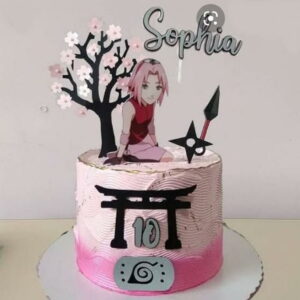 318- Arquivo de corte Topo de Bolo Sakura - Naruto