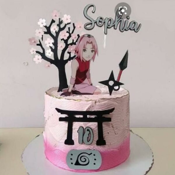 318- Arquivo de corte Topo de Bolo Sakura - Naruto