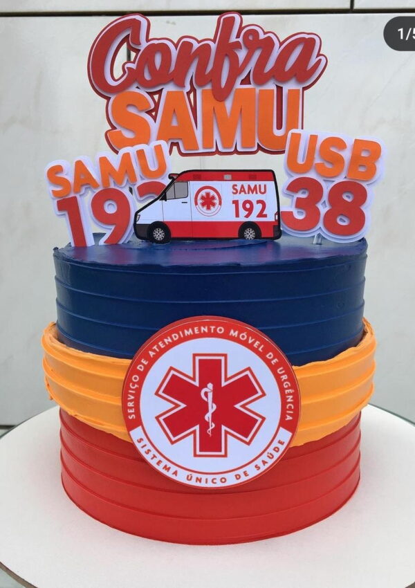 Arquivo de Corte Topo de Bolo Samu 192