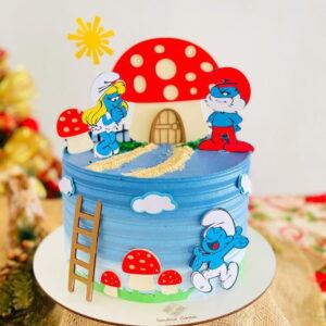 Arquivo de Corte Topo de Bolo Smurfs