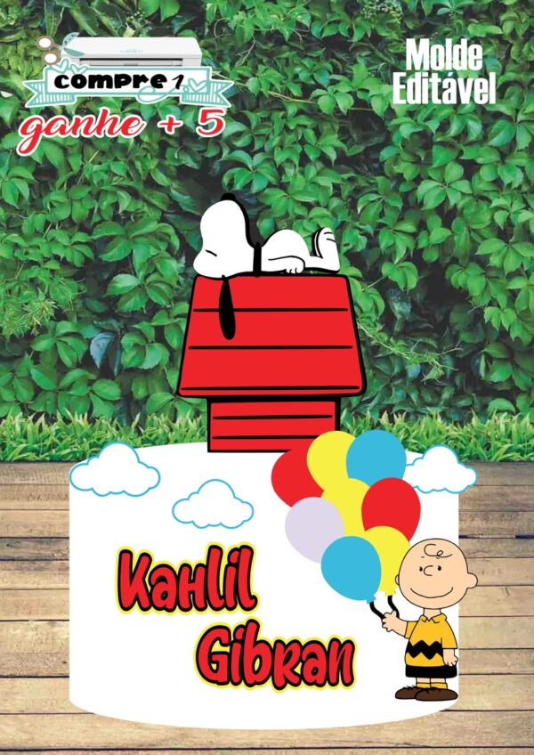 Arquivo de Corte Topo de Bolo Snoopy