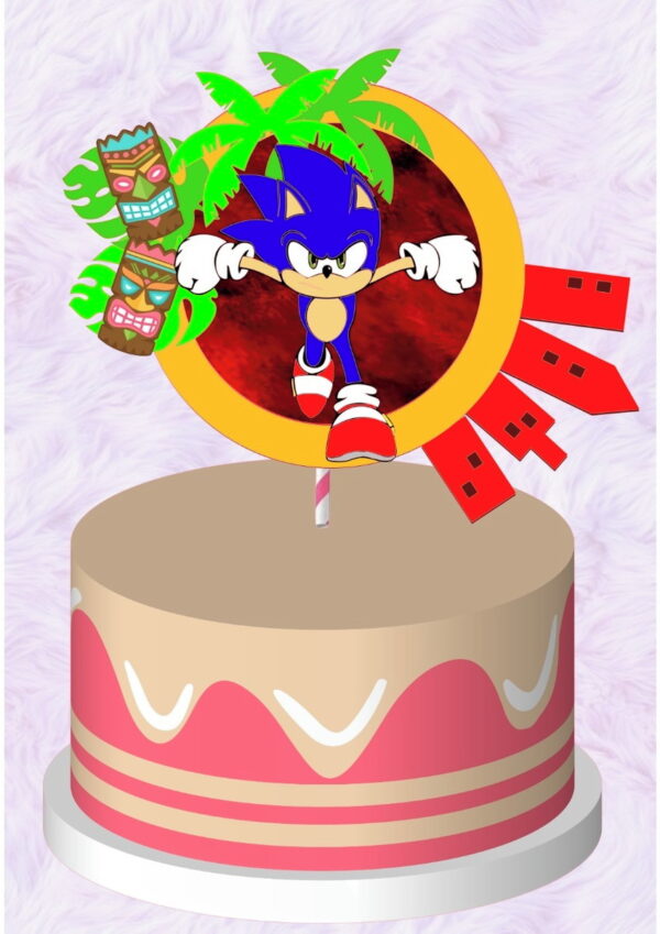 Arquivo De Corte Topo De Bolo - Sonic 002 (19b2ec4)