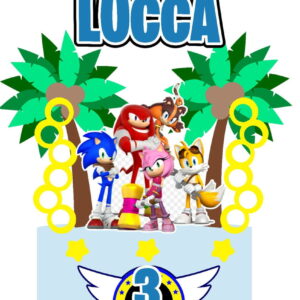 Arquivo de Corte Topo de Bolo Sonic 01
