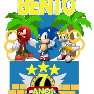 Arquivo de Corte Topo de Bolo Sonic 01