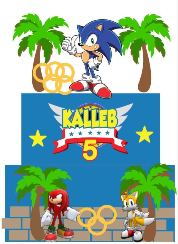 Arquivo de Corte Topo de Bolo Sonic 02