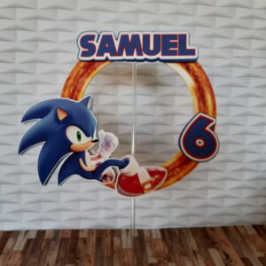 Arquivo de Corte topo de bolo Sonic 02 - Studio e PDF
